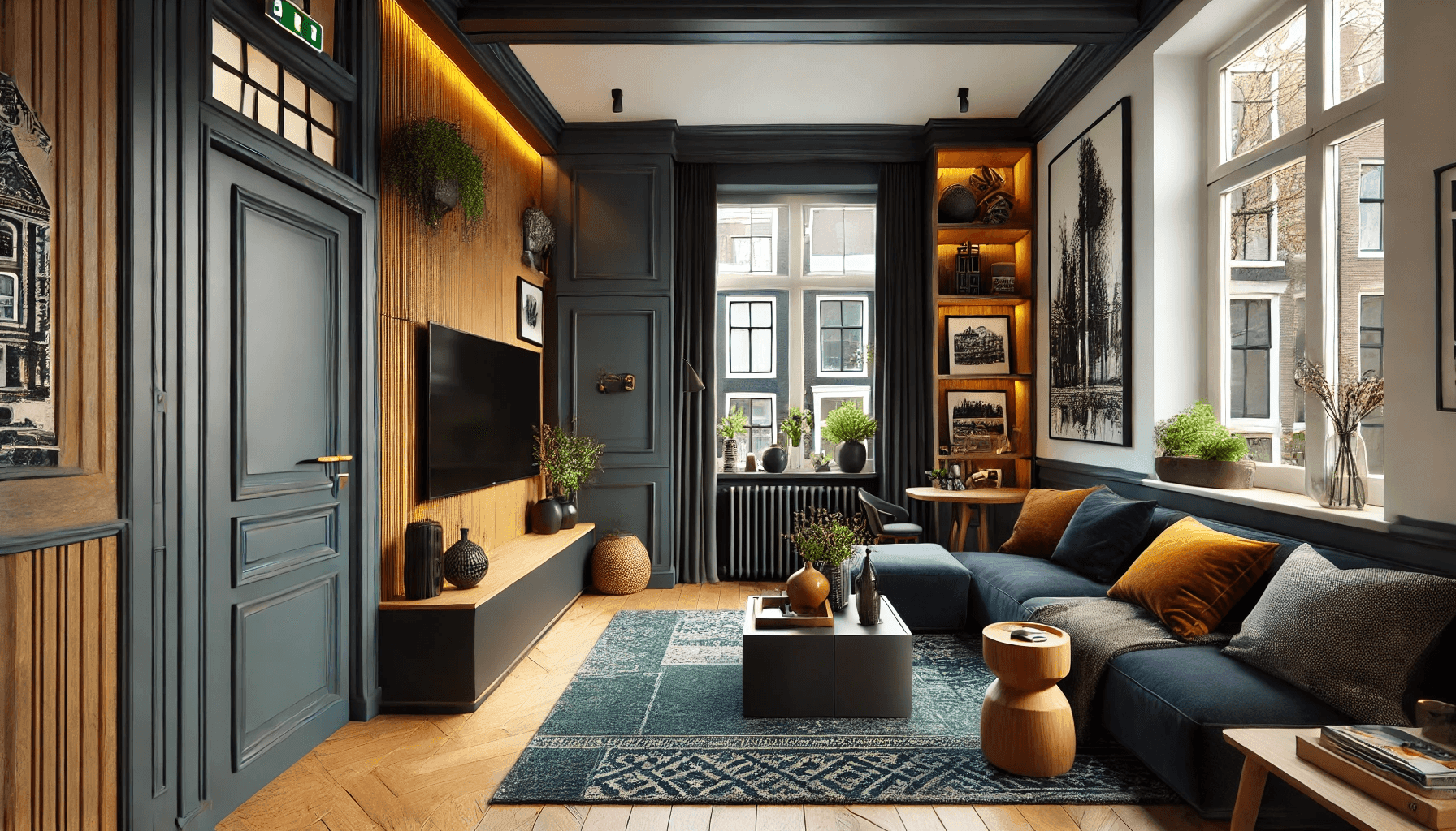 Eco friendly home decor and materials in a minimalist space