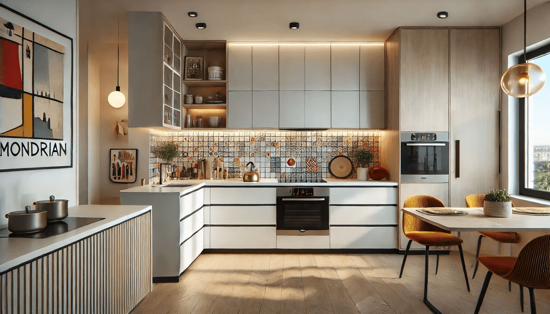Amsterdam style interior with natural light and wooden accents
